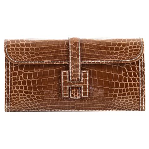 hermes clutch jige|Hermes jige clutch crocodile.